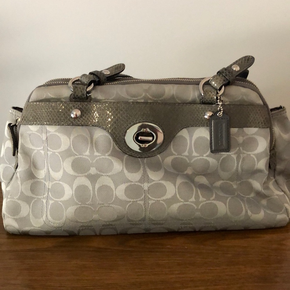 Silver Coach Bag